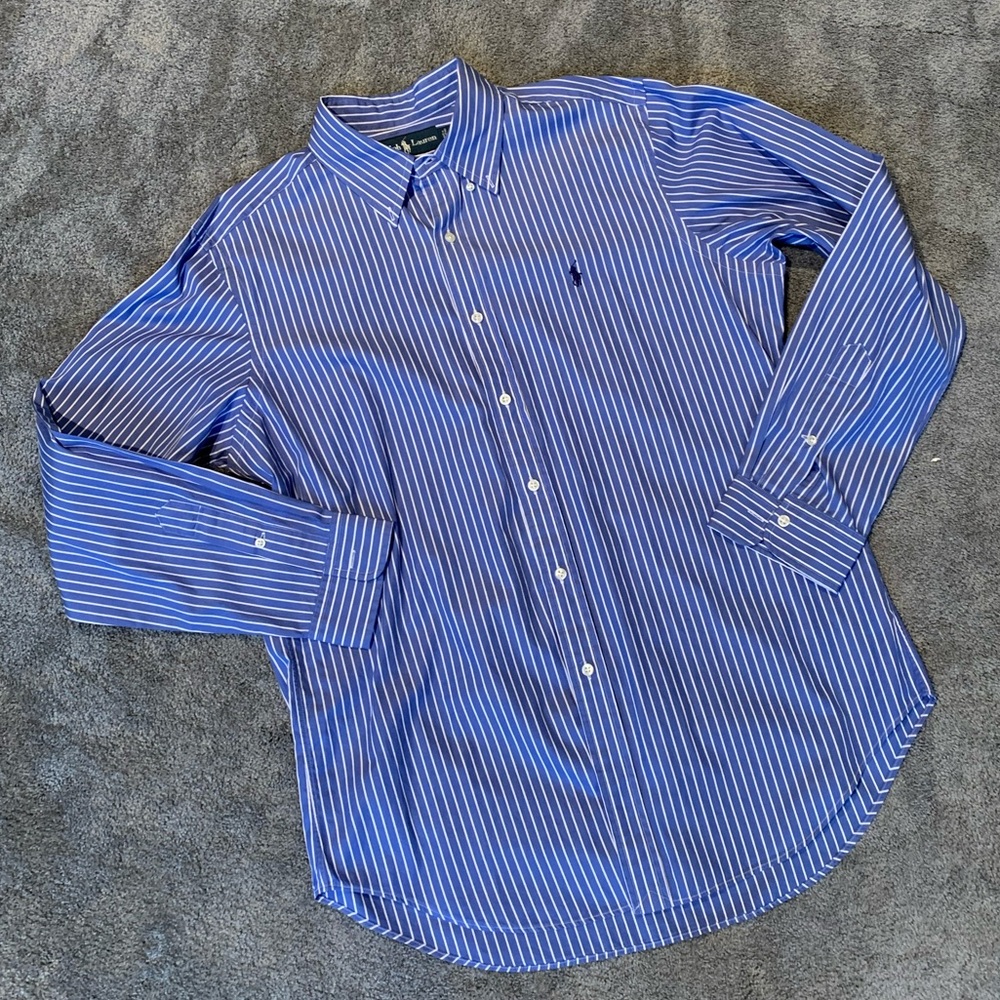Polo by Ralph Lauren Blue Button Down Classic Fit Shirt
